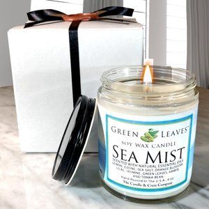Soy Candles Sea Mist Scented Handmade All Natural Candle with Gift Box included
